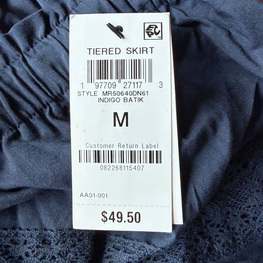 NWT And Now This Women's Tie-Waist Lace-Inset Maxi Skirt Boho Cottage Core M - Picture 4 of 6